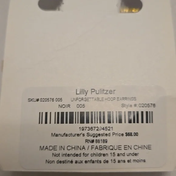 Lilly Pulitzer Unforgettable Hoop Earrings - Picture 6 of 9